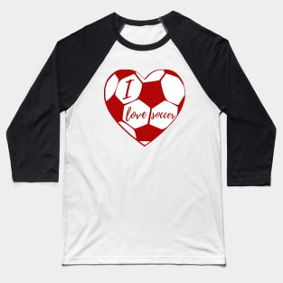 Soccer Heart Baseball T-Shirt